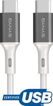 Synyq USB-C Data- en Laadkabel - 3m USB-IF gecertificeerd - USB C Oplaadkabel - Oplaadsnoer Telefoon - USB-C kabel 3 meter