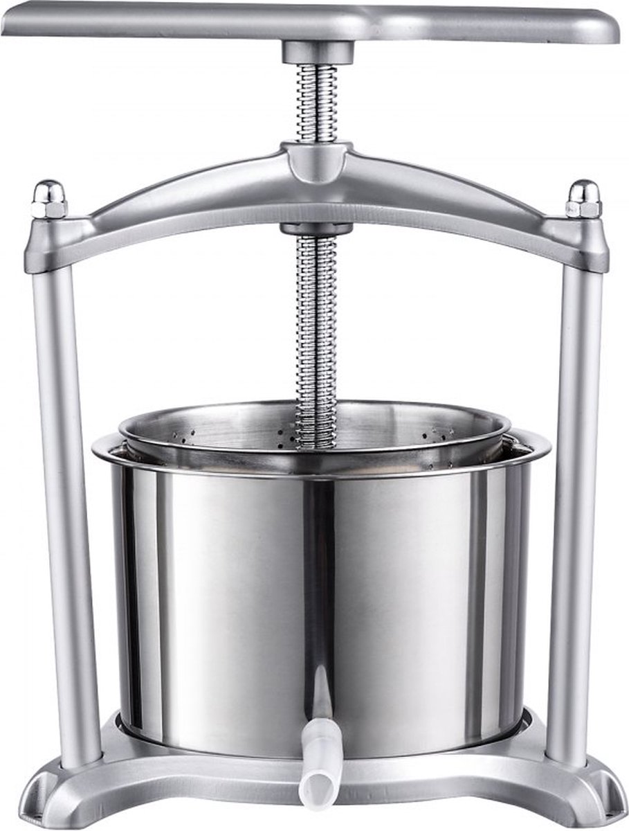 Presse à Fruits 12L + Moulin à Fruits 7L - En Acier Inoxydable Et Bois De Chêne - Pour Jus, Vin, Cidre Maison - 6