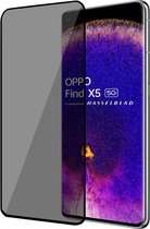 Geschikt voor OPPO Find X5 - Privacy Screenprotector - Beschermglas - Privé GuardCover