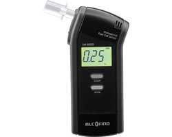 Alcofind - Alcoholtester AS8000 - configureerbare meeteenheid - elektrochemische sensor - met hard-case