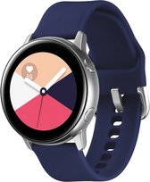 Bandje geschikt voor Samsung Galaxy Watch 40/41/42/44/45/46MM - Geschikt voor Samsung Galaxy Watch 1/2/3/4/5/6/Classic Watch 4/Watch 5 Pro/Watch 6 Classic/Watch Active/Watch Active 2 - Maat L - Horlogebandje - Siliconen - Blauw