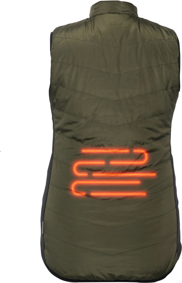Heat Experience Women`s Heated Hunting Vest XS - Verwarmd vest - Verwarmde kleding - Groen