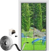 Philorn Rideau anti-mouches magnétique 100 x 220 cm - Moustiquaire de porte - Rideau moustiquaire magnétique - Rideau de porte - Zwart
