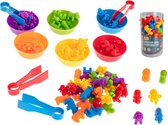 Playos® - Tellen en Sorteren - Safari - Montessori Speelgoed - Cognitief - Tel- en Sorteerset - Kleuren - Vormen - Figuren - Educatief Speelgoed - Sensorisch en Motorisch Speelgoed