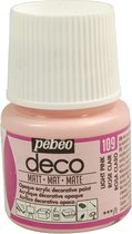 Verf lichtroze - acryl mat - dekkend - 45 ml - déco - Pébéo