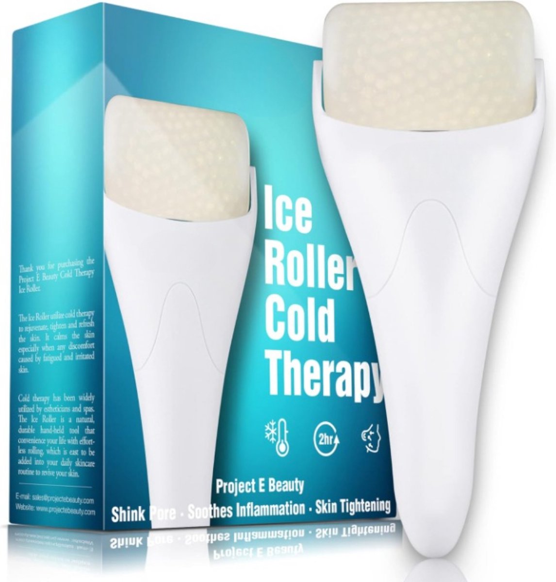 Ice Roller Cold Therapy - Vermindert wallen & donkere kringen, verstevigt de huid, vermindert rimpels, verheldert de huid, verlicht pijn, spierpijn & roodheid