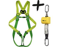 Valbeveiligingsset Harnas 27C met Valstopper - Veiligheidsharnas M-L-XL - Automatisch Valstopapparaat 2,5M - Complete Valbeveiliging Set