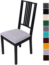 stoelbekleding zitvlak zachte stoelbekleding stoel stretch stoel overtrekken voor eetkamerstoelen afwasbaar mooie overtrek hoezen voor stoelen, Set van 4