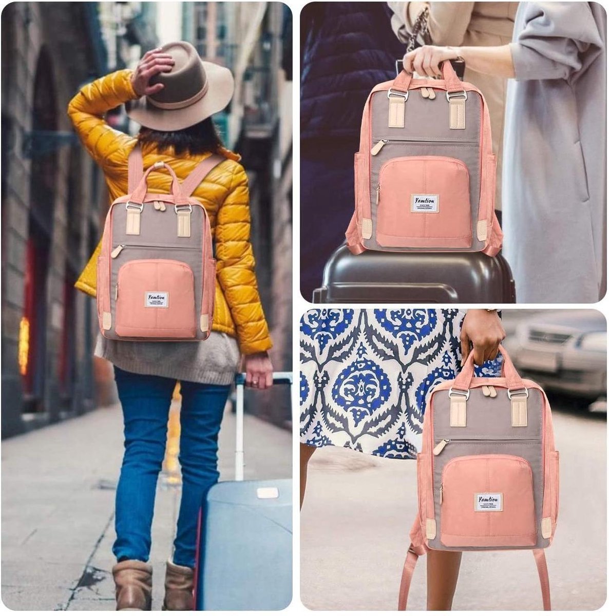 HEANVÈR Urban Rebel - Vintage Rugzak met 15-inch Laptopvak