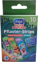 Figo waterafstotende pleisters voor kinderen - Kleine Monsters 10 stuks