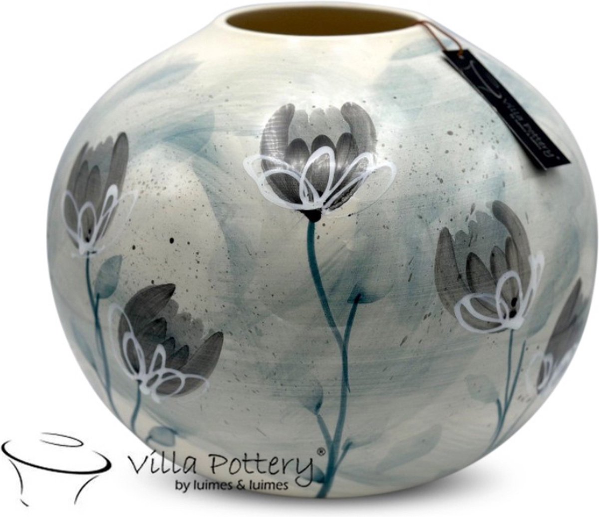 Irishflowers Vaas - Villa Pottery - Tuitvaas - Keramiek - Irishflowers - Decoratie - Woondecoratie - Victoria 2_2 Blauw