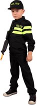 PartyXplosion - Politie & Detective Kostuum - Politie In Opleiding Kind Kostuum - Geel, Zwart - Maat 104 - Carnavalskleding - Verkleedkleding