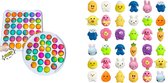 Mochi Squishy - Fidget Toys - Animal doux - Mochies - Anti-stress - Siliconen - multicolore - 9 x Mochi + 1 x Hardcase Popit Rainbow mix colours - Paquet cadeau - Cadeau de fêteTotal 10 pièces !