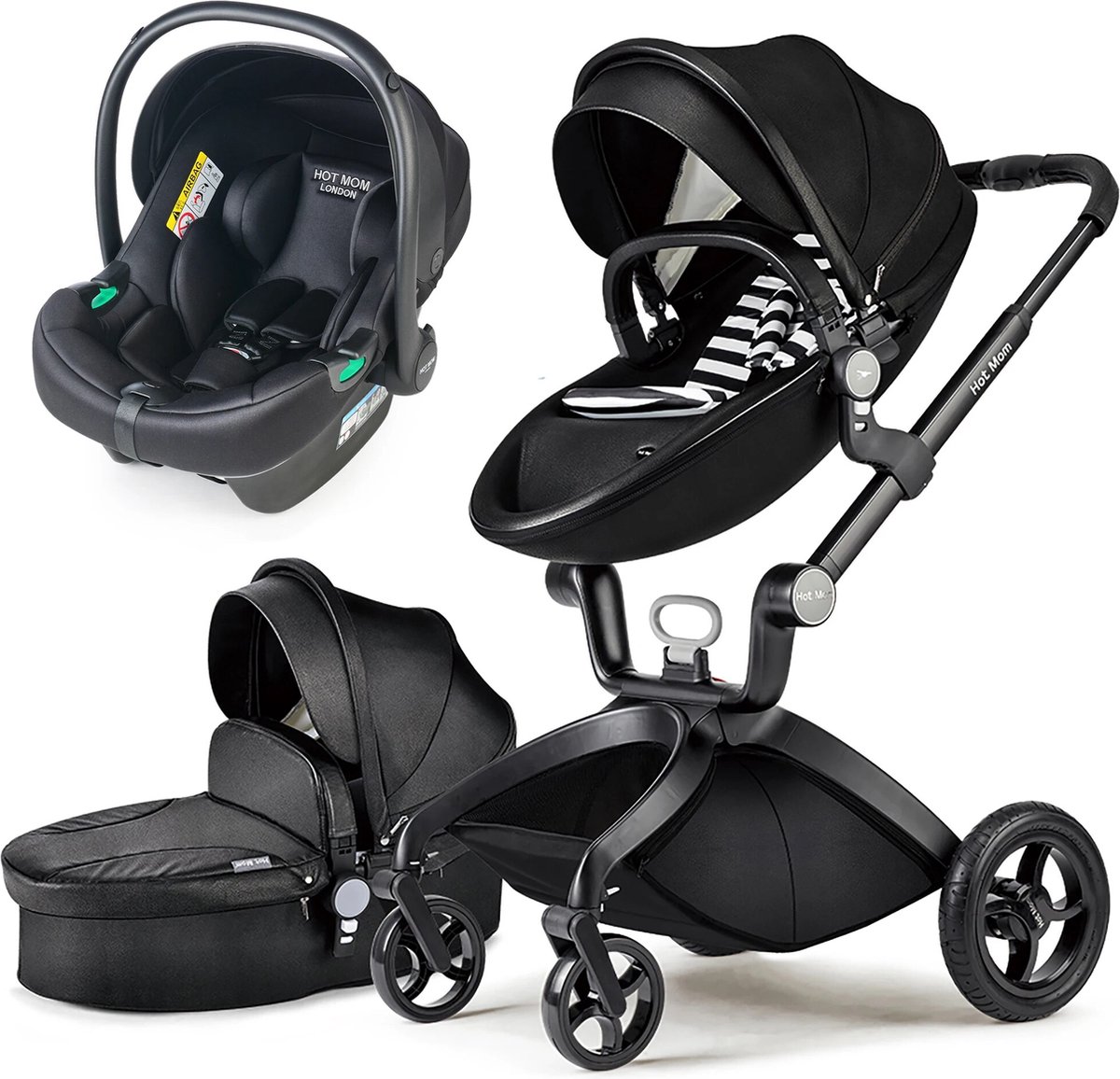 Hot Mom3 In 1 Kinderwagen kinderwagen 3 in 1 incl autostoel Voor