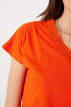 GARCIA Dames T-shirt Oranje - Maat M