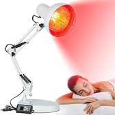 Infraroodlamp voor Thuisgebruik - Verwarmingslamp met Therapeutische Infraroodlichttherapie - Diepe Warmtetherapie - Verstelbare Hoek en Hoogte - Timerfunctie - Ontspanning en Pijnverlichting in het Comfort van je Eigen Huis
