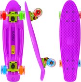 Suotu Skateboard - Skateboard Jongens – Wielen met LED-verlichting - Tot 50 kg - Skateboard Meisjes – Skateboard Volwassenen - Paars