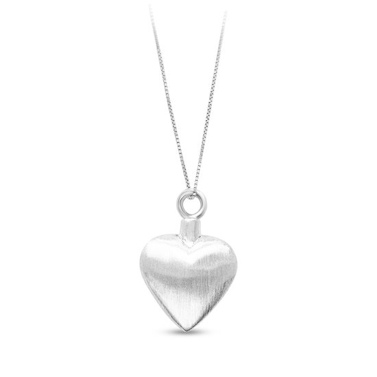 Senz Jewels Sterling zilveren urnhanger in hartvorm - Mat