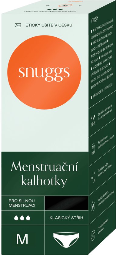 Culotte menstruelle Snuggs (pour règles abondantes) Zwart - Taille M