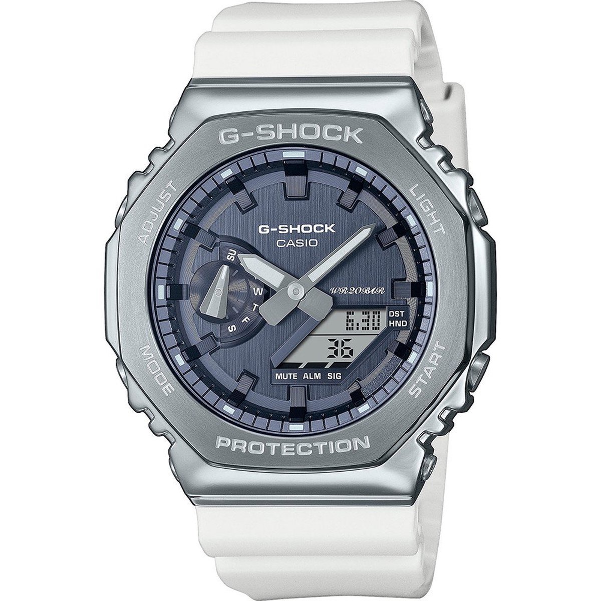 Casio G-Shock GM-2100WS-7AER Horloge - Kunststof - Wit - Ø 45 mm