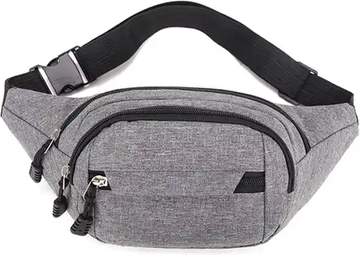 Fanny Pack - Heuptasje - Telefoontasje - Buideltasje - Fanny Pack Dames- Festival - Fanny Pack Heren - Fannypack - Verstelbaar - Grijs