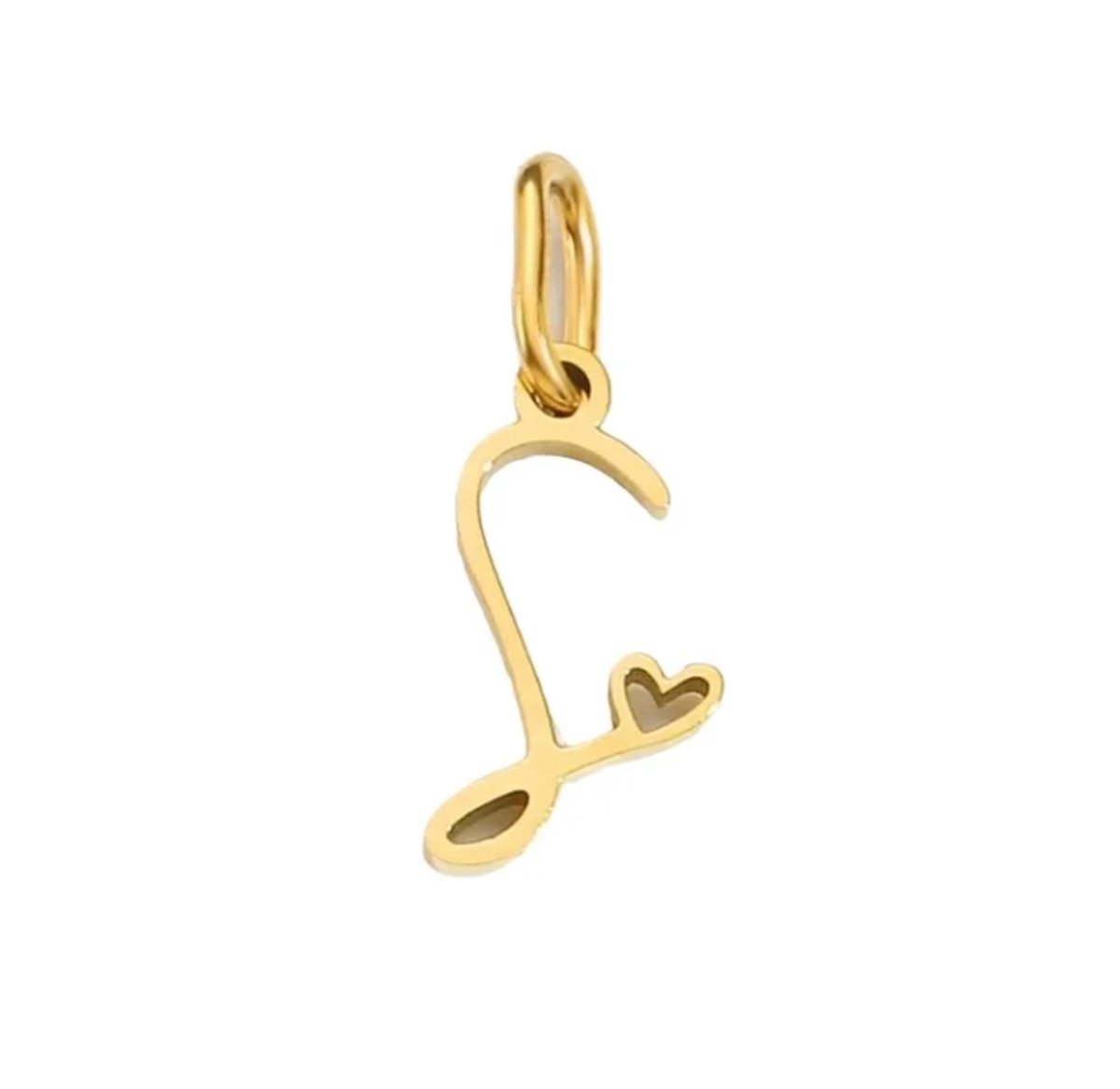Letter hanger inclusief ketting - letter hanger - alfabet - S - goud kleur - letter charm- stainless steel - verkleurt niet - hypo allergeen - perfect cadeau – Valentijn – verjaardag - trouwen- familie – dierbare