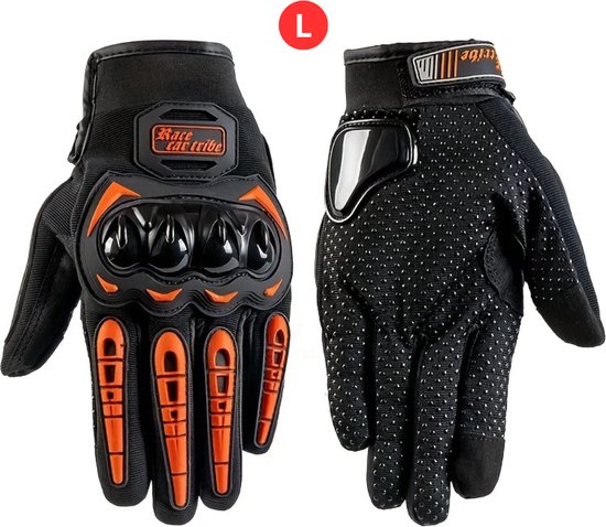 Nivard Scooter Handschoenen - Motor - Brommer - Fiets - Handmoffen - Handmof - Oranje - Maat L