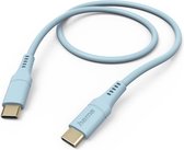 Hama Silicone USB-C naar USB-C Kabel - Oplaadkabel geschikt voor Samsung / Android - 3A USB 2.0 - 480Mbps - 150cm - Blauw