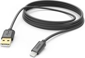 Hama USB-laadkabel - USB-A naar lightning - USB naar Apple Lightning - 3,0 meter - Geschikt voor Smartphone en Tablet - Zwart