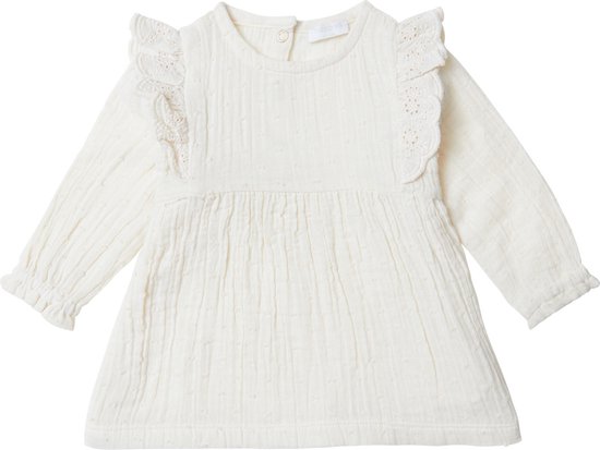 Noppies Girls Dress Cologne Robe à manches longues Filles - Whitecap Grey - Taille 56