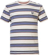 Noppies Boys Tee Dothan short sleeve stripe Jongens T-shirt - Oatmeal - Maat 122