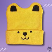 Newborn / Baby Beanie / Mutsje - Geel - BoefieBoef - voor jongens en meisjes - Kraamcadeau