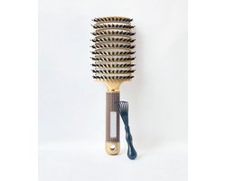foto van Bundel Anti klit haarborstel Goud/Blond + Cleaner Brush