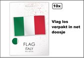 10x Vlag Italie 90cm x 150cm - Landen festival thema feest fun verjaardag Italiaans