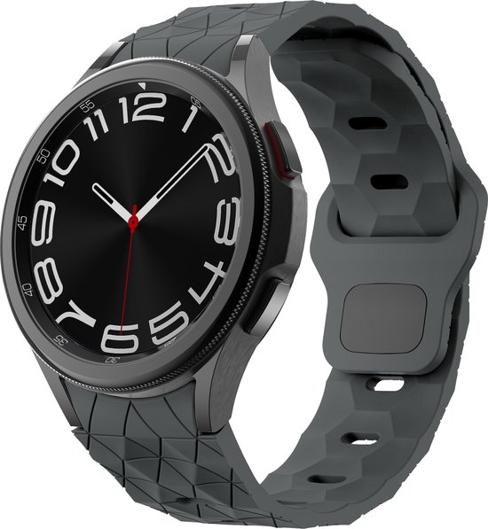 YONO Hexagon Bandje 20mm - Horlogebandje geschikt voor Samsung Galaxy Watch 6/5/4 (40/43/44/47mm Classic & Pro) - Donkergrijs