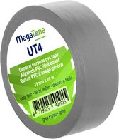 MegaTape UT4 PVC Tape 19mm x 20m Grijs