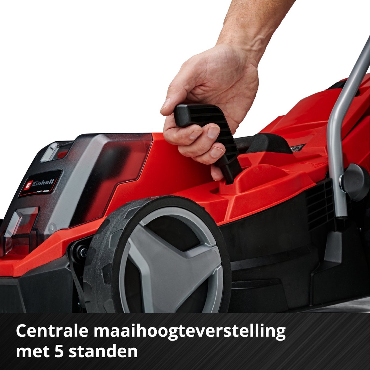 Einhell Accu Grasmaaier GE-CM 18/33 Li Kit - Power X-Change - 18 V/Li-Ion - Maaibreedte: 33 cm - Aanbevolen gazonoppervlakte: tot 200 m² - 30 L opvangzak - Maaihoogte: 25-65 mm - Incl. 4.0 Ah Accu en lader – foto 4