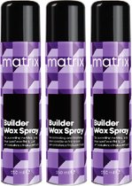 Matrix Builder Wax Spray – Styling wax voor textuur en body – voordeelverpakking - 3 x 250 ml