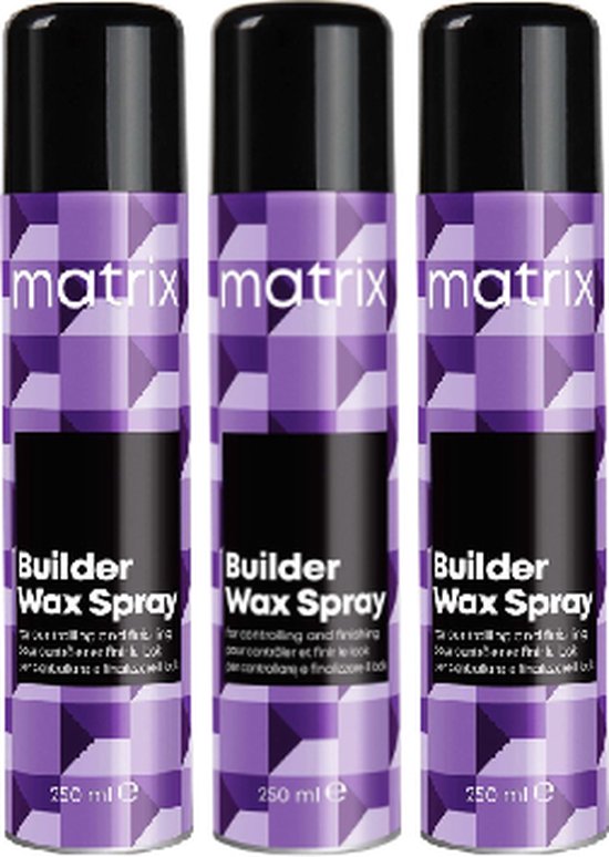 Matrix Builder Wax Spray – Styling wax voor textuur en body – voordeelverpakking - 3 x 250 ml
