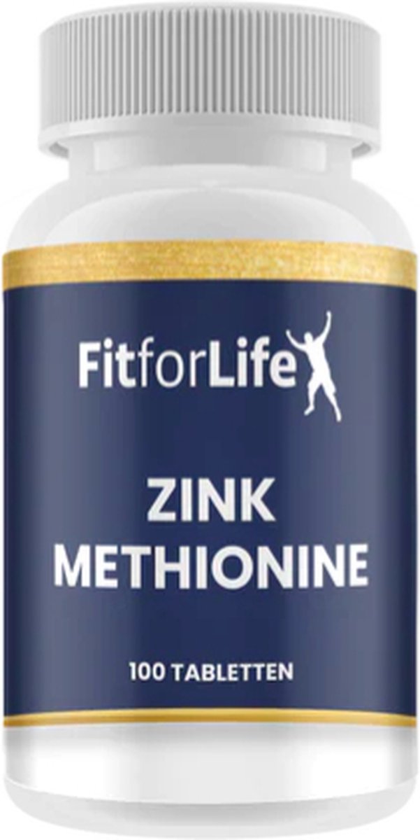Goedkoopste Fit for Life Zink methionine - Goede opname door het lichaam - 15 mg zink per tablet - 100 tabletten