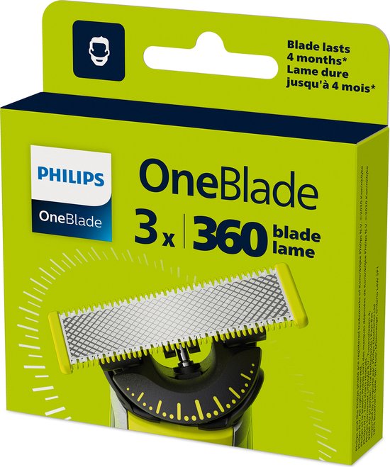Lames de rechange Philips OneBlade 360, paq. 4