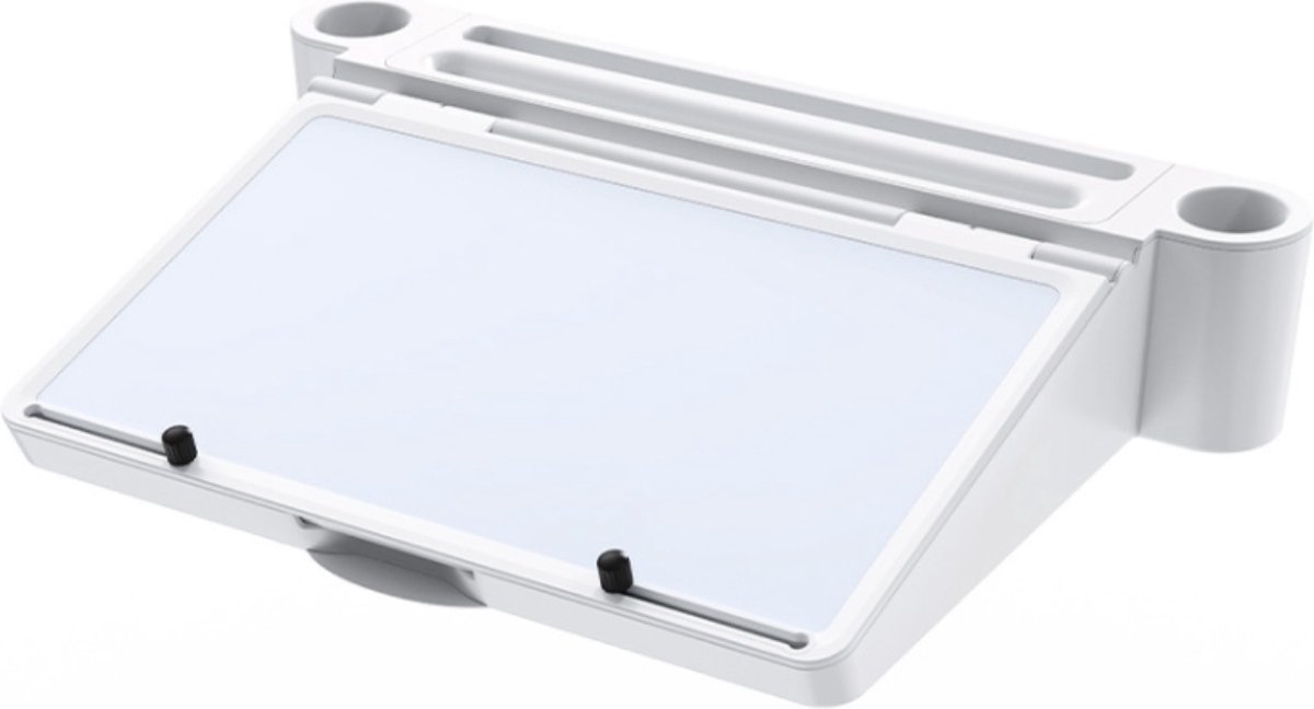 Betrahan - Laptopstandaard - Multifunctionele Laptopstandaard - Wit - Whiteboard - Laptop organizer - Gratis Whiteboard Stiften en Wisser
