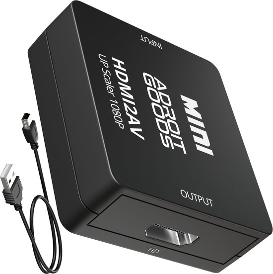 Foto: Adroitgoods tulp av naar hdmi converter adapter rca naar hdmi met voedingskabel omvormer 1080p full hd