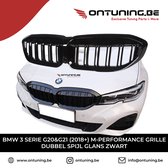 BMW 3 Serie G20&G21 (2018+) M-Style Look Grille Dubbel Spijl Glans Zwart