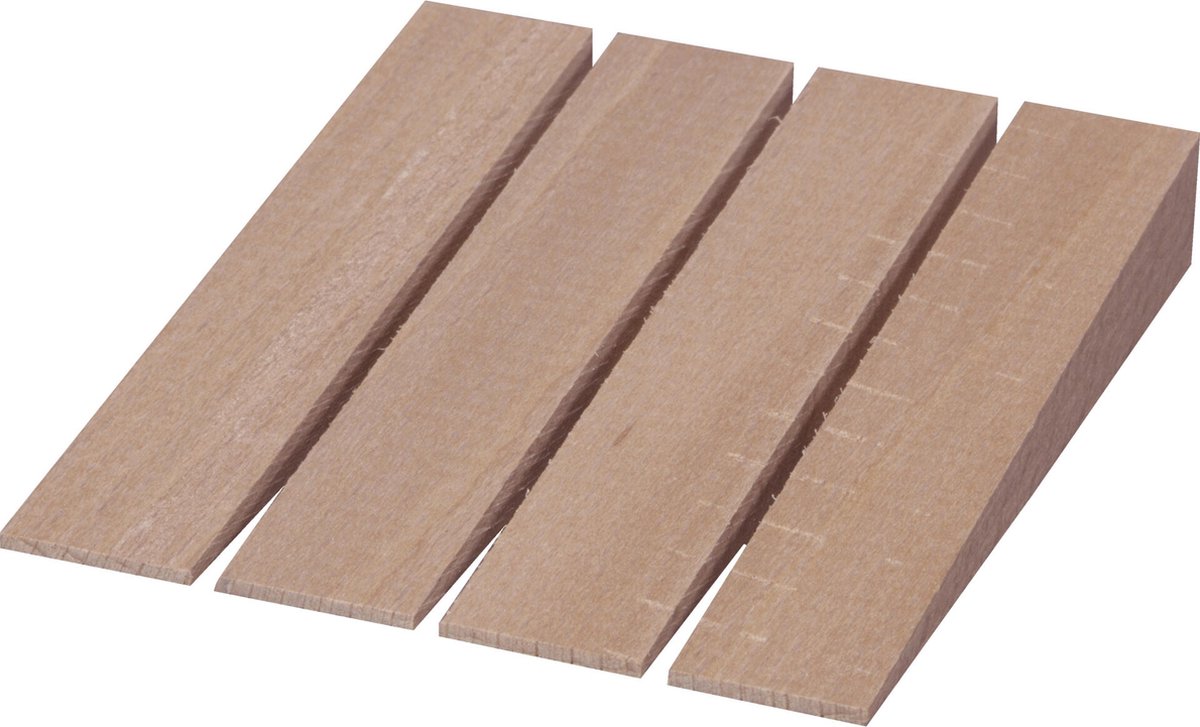 Cando houten wig / spie set - 10 cm x 15 mm - 32 stuks - beukenhout