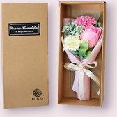 AliRose - Bouquet de savon - Mix rose - Savon naturel - Bouquet de roses réaliste - Légèrement parfumé - Coffret cadeau - Romance - Romantique - Amour - Amor - Saint-Valentin - Cadeau