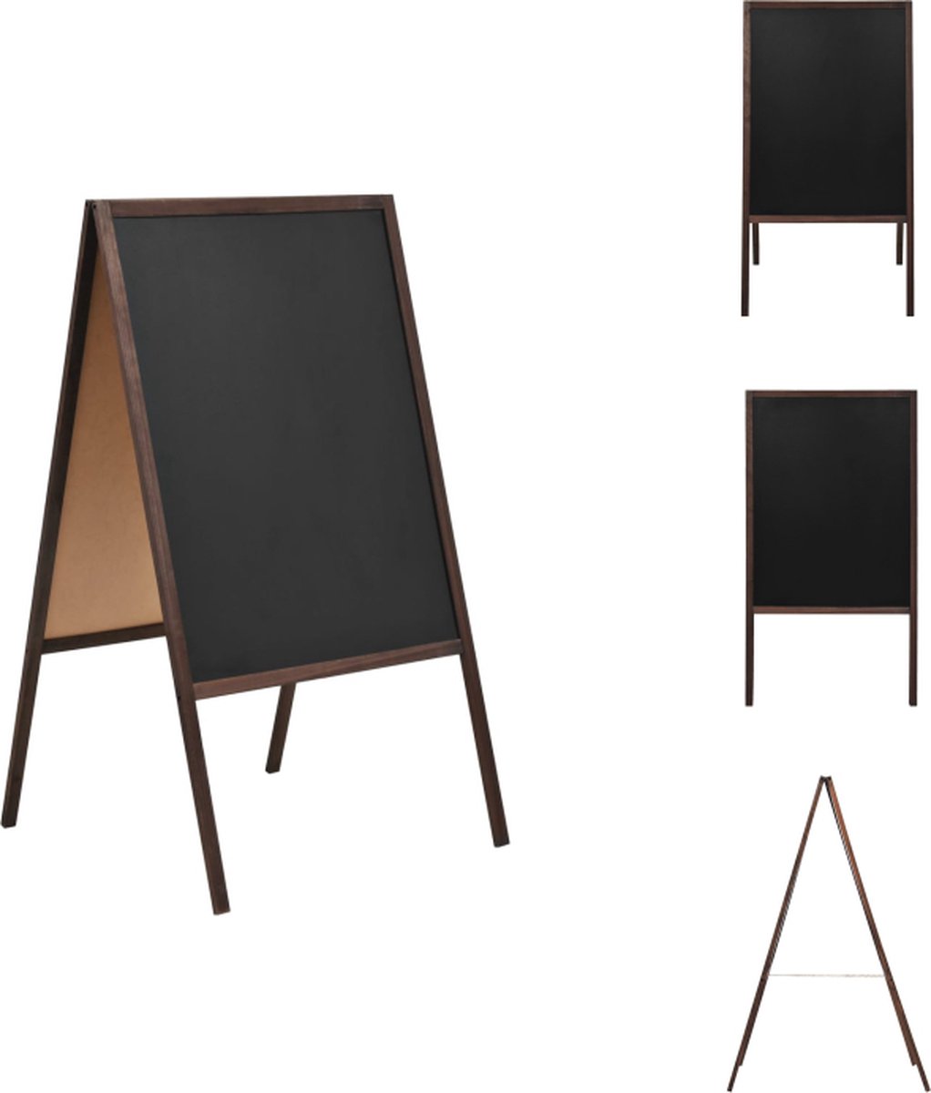 VidaXL Schoolbord A-frame 60x80 cm dubbelzijdig Bord