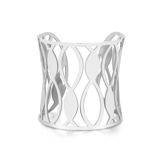 Twice As Nice Armband in edelstaal, bangle, ellipsen 6 cm