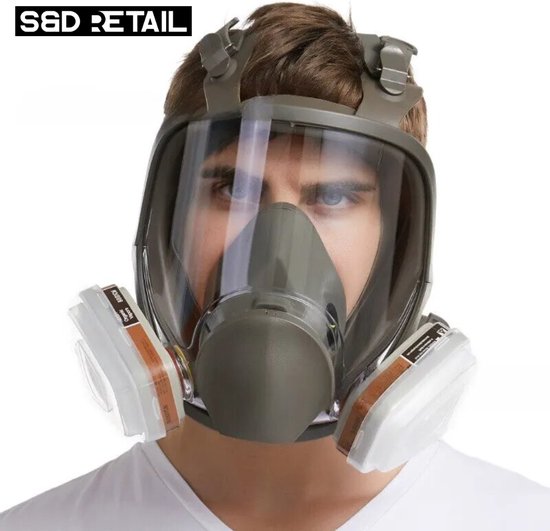 Masque respiratoire NASUM 8200 - réutilisable - avec filtre et lunettes -  protection