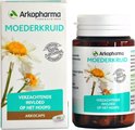 Doosje en potje Arkopharma Moederkruid met bloemenillustratie. Tekst: 'VERZACHTENDE INVLOED OP HET HOOFD'. 45 capsules.